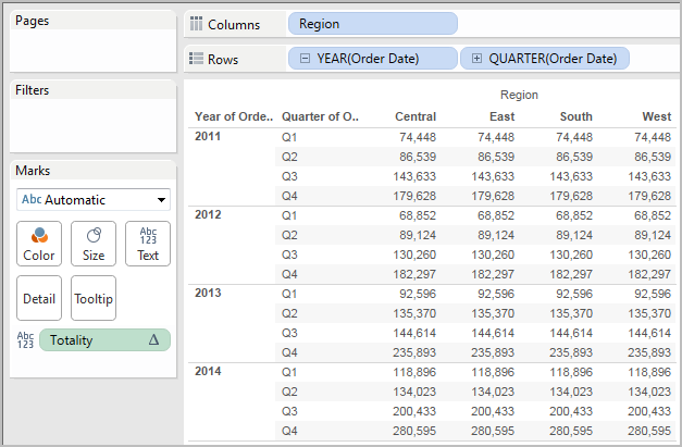 全関数 アルファベット順 Tableau