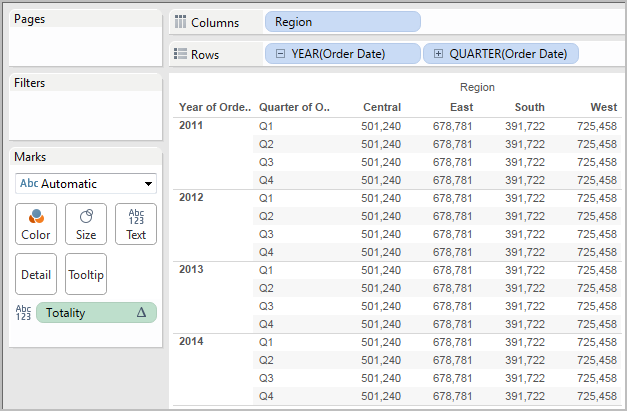 表計算関数 Tableau