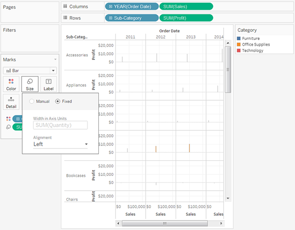 控制檢視中標記的外觀- Tableau