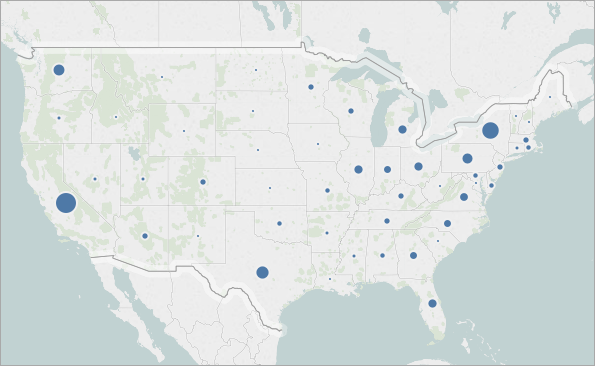 Mapa simples dos Estados Unidos.