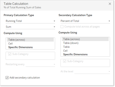 Um formulário para calcular valores de tabela, com opções para cálculos primários e secundários, incluindo tipo de computação, método e dimensões específicas.