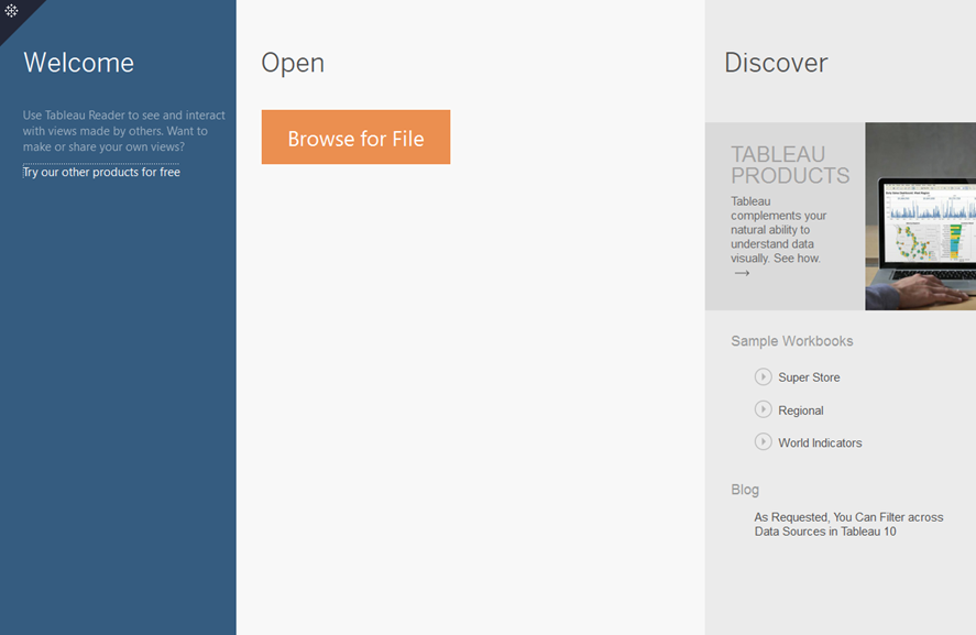 using tableau reader