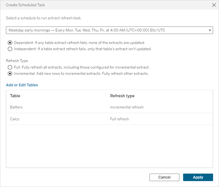 Create Scheduled Task dialog box