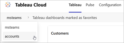 Option de changement de site