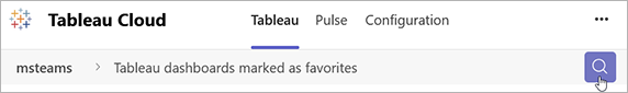 Invoervak voor zoeken in Tableau-app