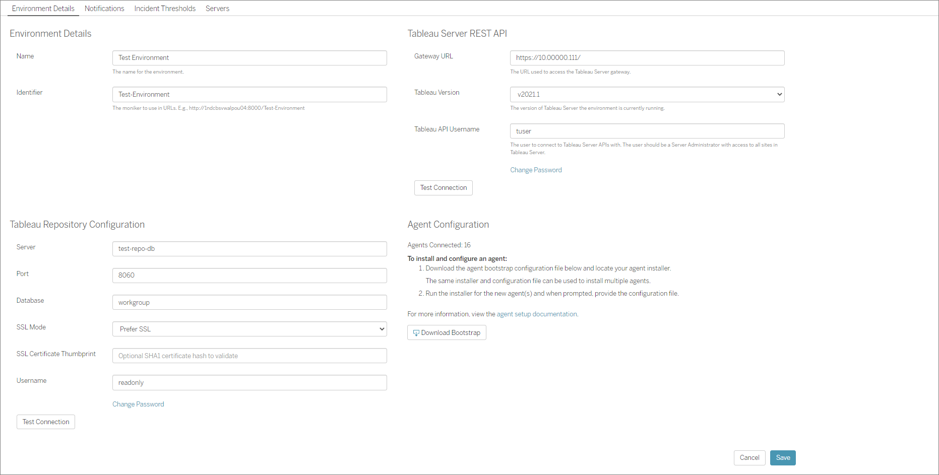 Instalar com a interface do usuário - Tableau