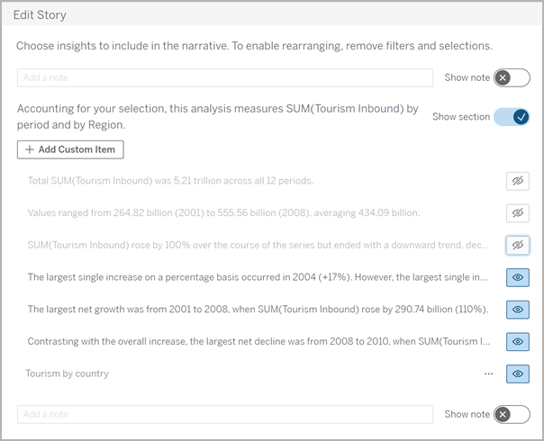 กล่องโต้ตอบ “แก้ไขเรื่องราว” ที่ประโยคสามประโยคถูกซ่อนไว้