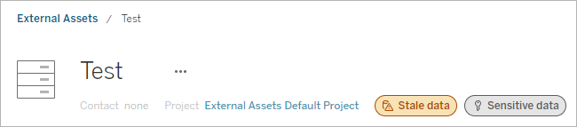 Labels on asset page
