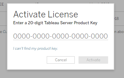 install tableau with product key