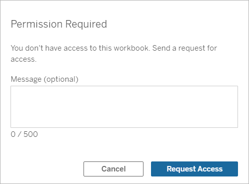 Request access dialog