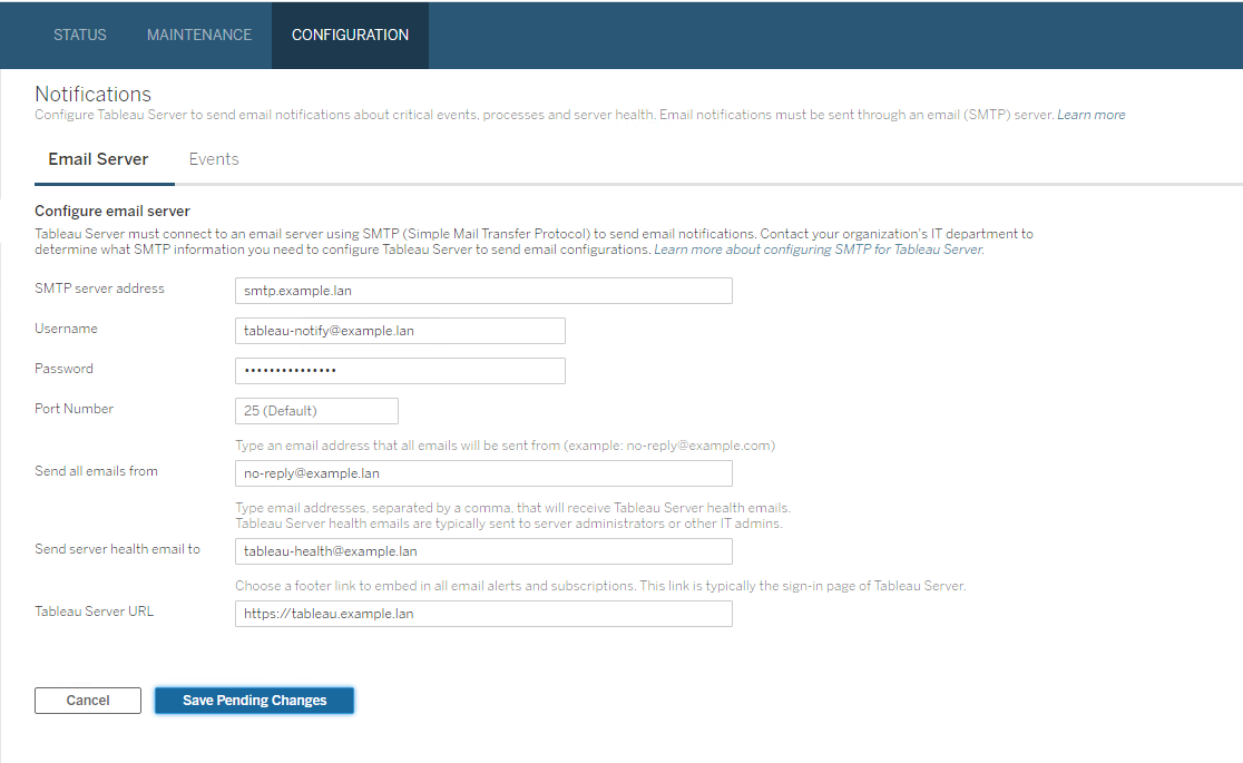 enable smtp automailer