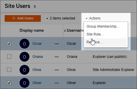 Set Users Site Roles Tableau