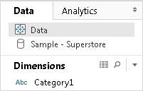 Sample Superstore data source on server.