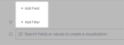 The Ask Data Phrase Builder with the Add Field and Add Filter options highlighted.