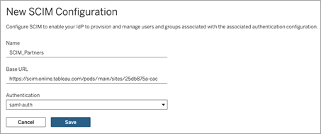 A new SCIM configuration