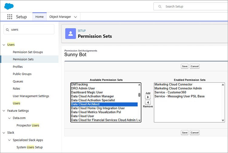 The Permissions Sets page in Salesforce.