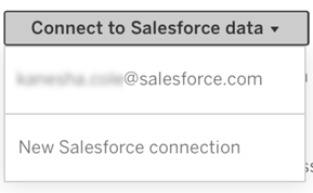 連線到 Salesforce 資料的選項。