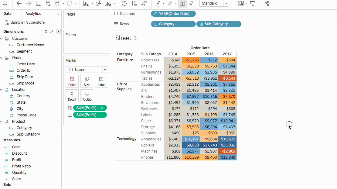 在 Tableau 中建立計算欄位。