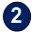 A blue circle with a white number 2 in the center.