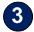 A blue circle with a white number 3 in the center.
