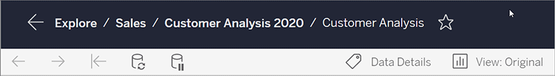 Favorite a view on Tableau Cloud.