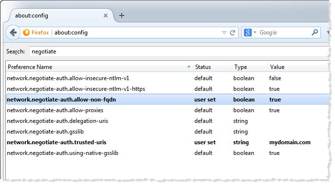 Example Tableau Server config page in Firefox.