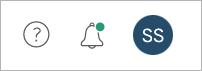 Alerts menu with three related icons.