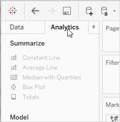 The Analytics pane.